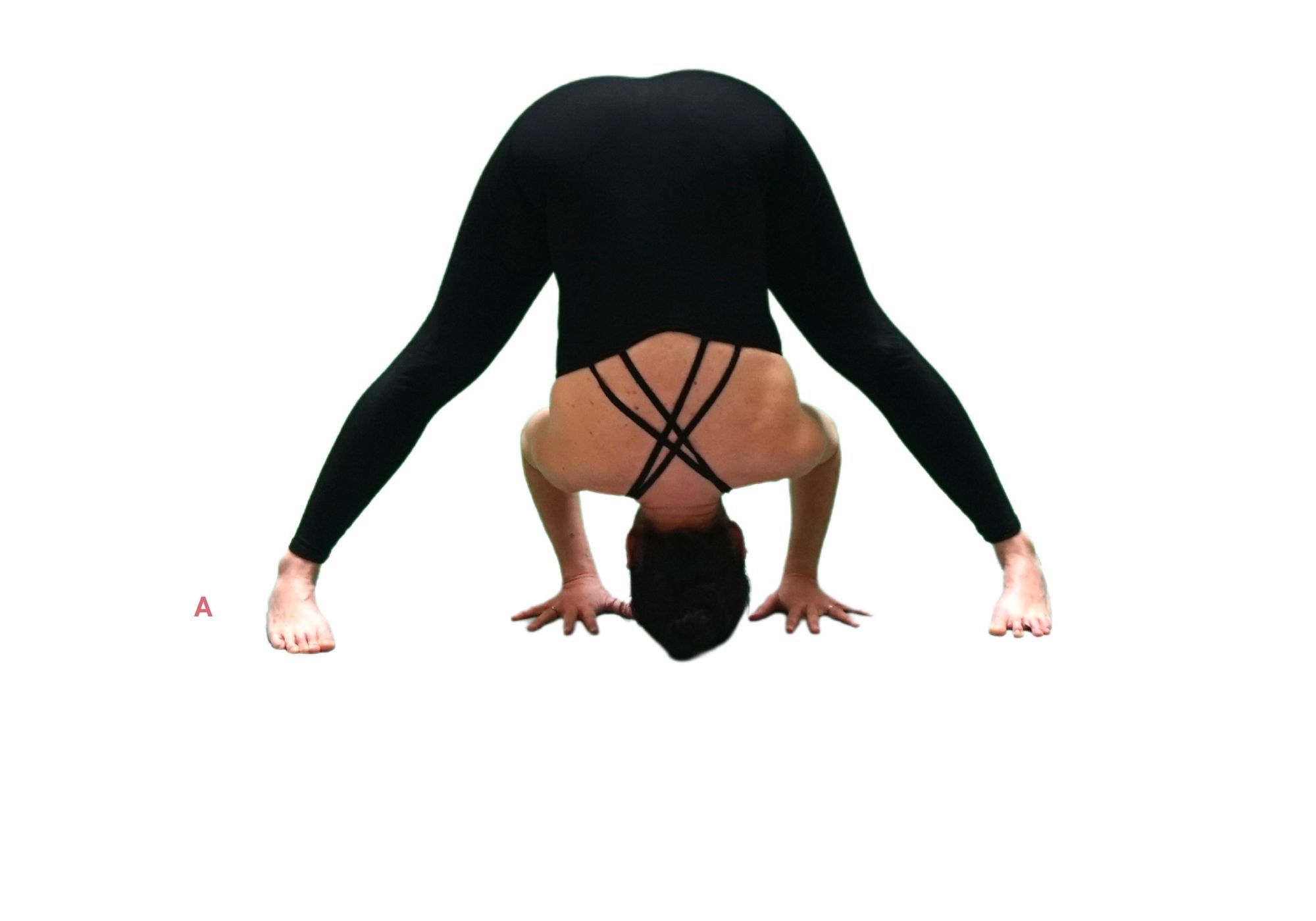 Posture de yoga : prasarita padottanasana - flexion avant debout pieds écartés A 